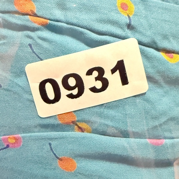 Free People Coryn Mini Dress Front Cut Out Pleated Blue/Green Open Back - Picture 10 of 10